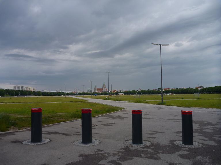 morning view of Oktoberfest area without Oktoberfest