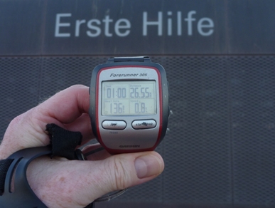 GPS display of Munich 24skater 2012 in front of First Aid center