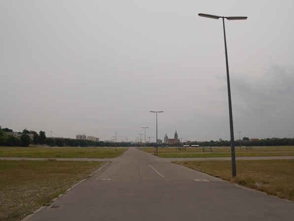 grey Oktoberfest venue in June